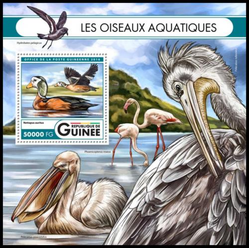Potovn znmka Guinea 2016 Vodn ptci Mi# Block 2704 Kat 20 