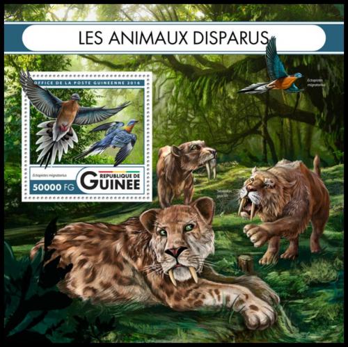 Potovn znmka Guinea 2016 Vyhynul fauna Mi# Block 2706 Kat 20