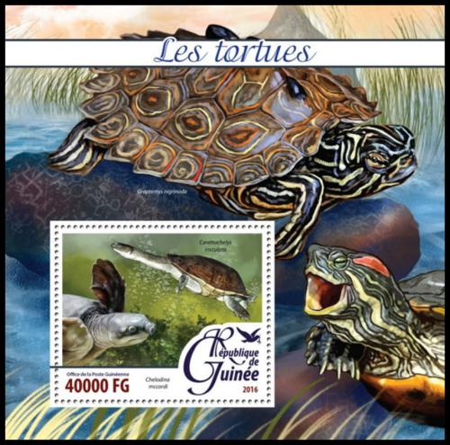 Poštovní známka Guinea 2016 Želvy Mi# Block 2629 Kat 16€