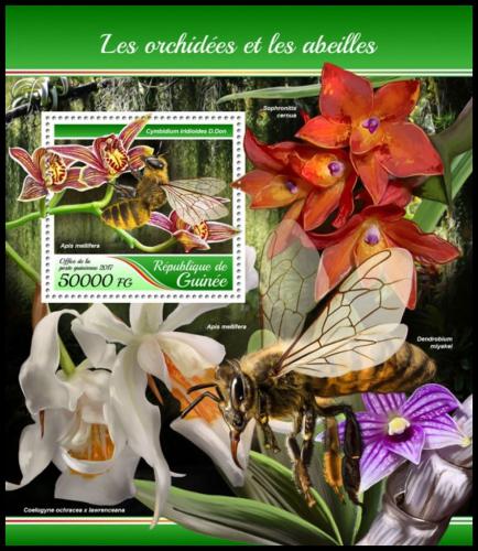 Potovn znmka Guinea 2017 Vely a orchideje Mi# Block 2804 Kat 20