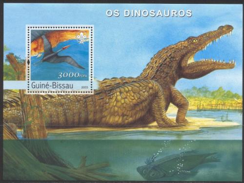 Potovn znmka Guinea-Bissau 2003 Dinosaui Mi# Block 431 Kat 12