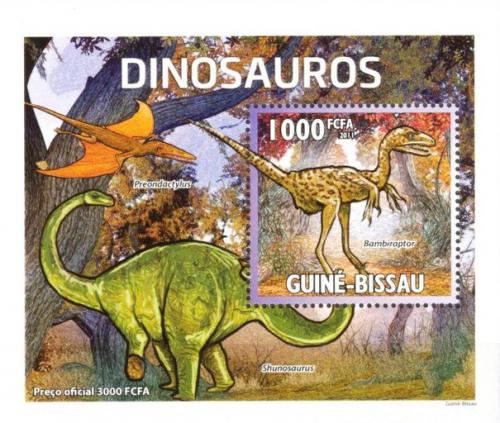 Poštovní známka Guinea-Bissau 2011 Dinosauøi DELUXE Mi# 5333 Block