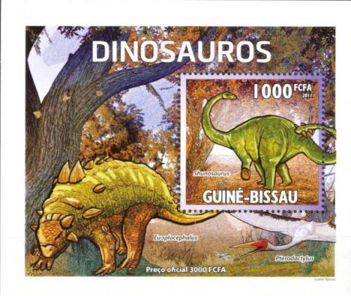 Poštovní známka Guinea-Bissau 2011 Dinosauøi DELUXE Mi# 5334 Block
