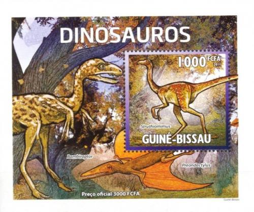 Poštovní známka Guinea-Bissau 2011 Dinosauøi DELUXE Mi# 5336 Block