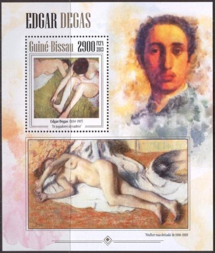 Poštovní známka Guinea-Bissau 2013 Umìní, akty, Edgar Degas Mi# Block 1205 Kat 12€