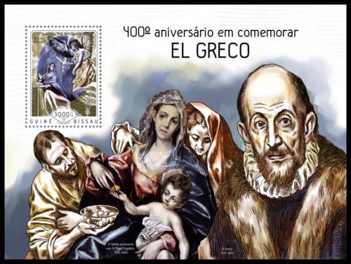 Potovn znmka Guinea-Bissau 2014 Umn, El Greco Mi# Block 1282 Kat 11  - zvtit obrzek