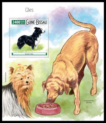 Poštovní známka Guinea-Bissau 2015 Psi Mi# Block 1399 Kat 9€