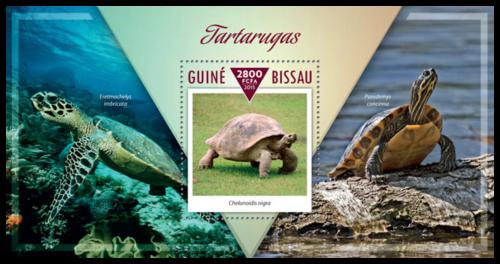 Poštovní známka Guinea-Bissau 2015 Želvy Mi# Block 1361 Kat 11€