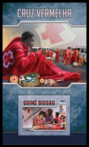 Potovn znmka Guinea-Bissau 2016 erven k Mi# Block 1510 Kat 12.50 - zvtit obrzek