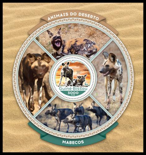Potovn znmka Guinea-Bissau 2016 Pes hyenov Mi# Block 1527 Kat 11
