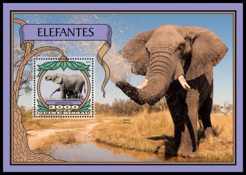 Poštovní známka Guinea-Bissau 2016 Sloni Mi# Block 1535 Kat 11€