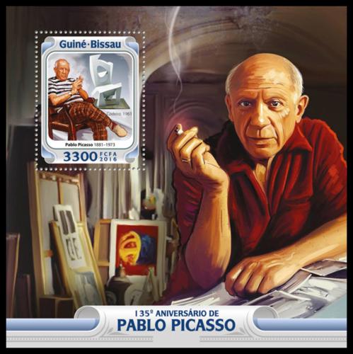 Poštovní známka Guinea-Bissau 2016 Umìní, Pablo Picasso Mi# Block 1466 Kat 12.50€