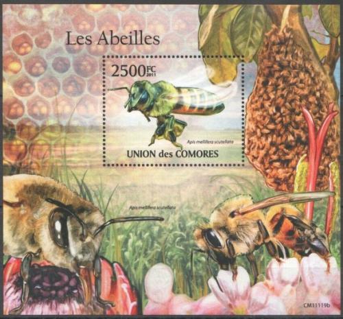 Poštovní známka Komory 2011 Africké vèely Mi# Block 622 Kat 13€