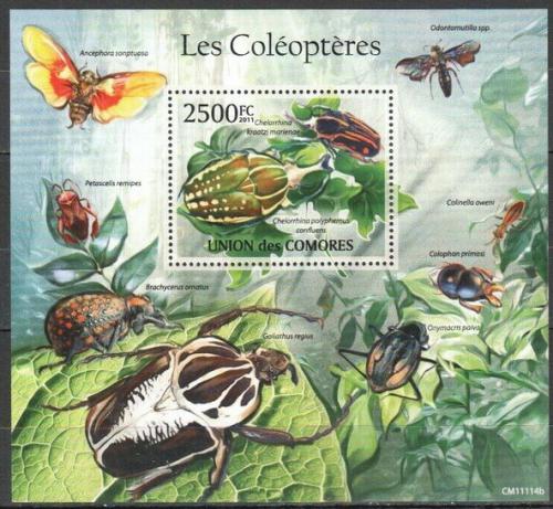 Poštovní známka Komory 2011 Brouci Mi# Block 617 Kat 13€
