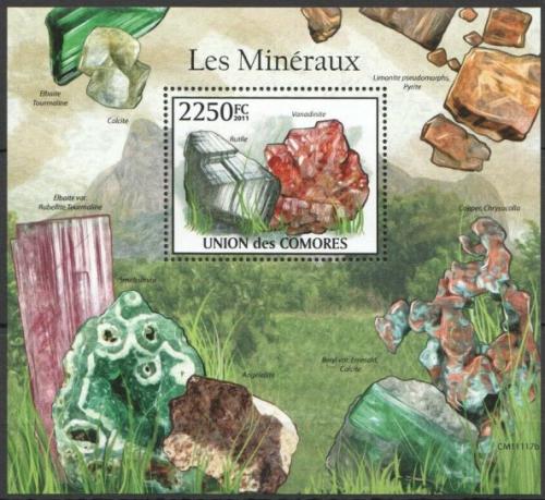 Poštovní známka Komory 2011 Minerály Mi# Block 612 Kat 11€