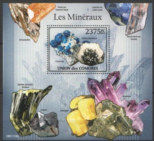 Poštovní známka Komory 2011 Minerály Mi# Block 613 Kat 12€