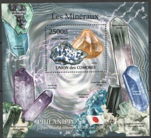 Poštovní známka Komory 2011 Minerály Mi# Block 614 Kat 13€