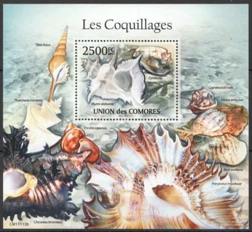 Poštovní známka Komory 2011 Mušle Mi# Block 616 Kat 13€