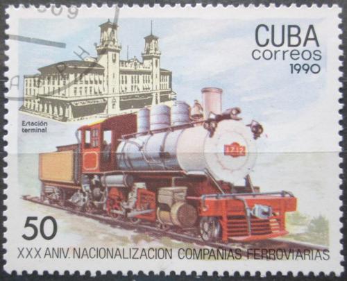 Potovn znmka Kuba 1990 Parn lokomotiva Mi# 3417