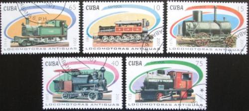 Potovn znmka Kuba 2001 Parn lokomotivy Mii# 4338-42 Kat 6