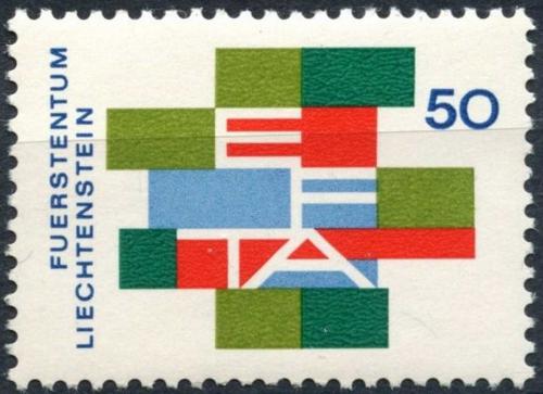 Poštovní známka Lichtenštejnsko 1967 Celní omezení zemí EFTA Mi# 481