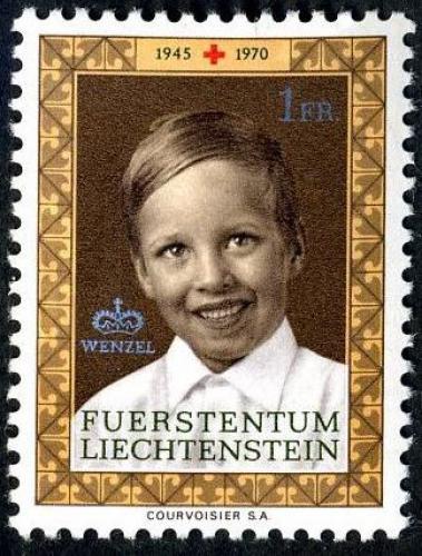 Poštovní známka Lichtenštejnsko 1970 Princ Václav, Èervený køíž Mi# 526 