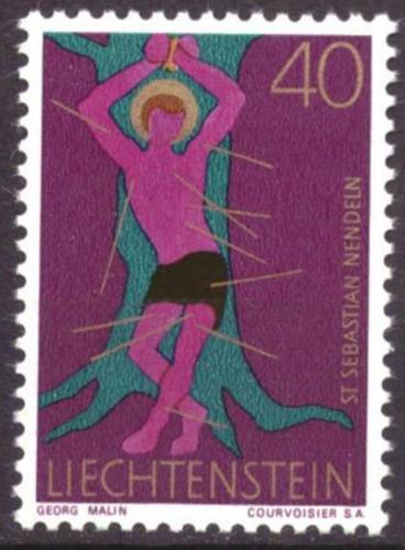 Poštovní známka Lichtenštejnsko 1971 Svatý Sebastián Mi# 543