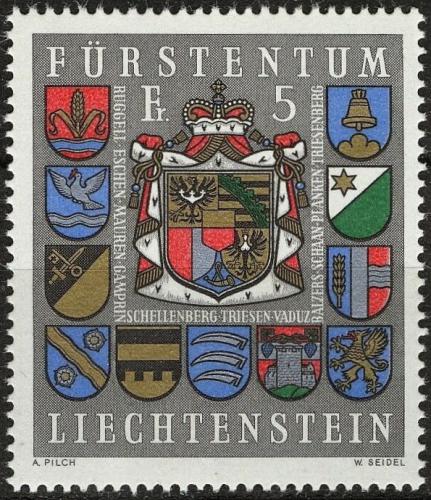 Poštovní známka Lichtenštejnsko 1973 Erby Mi# 590 Kat 7€