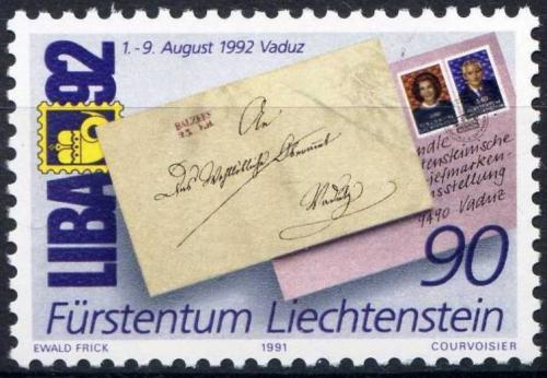 Poštovní známka Lichtenštejnsko 1991 Výstava LIBA Mi# 1026