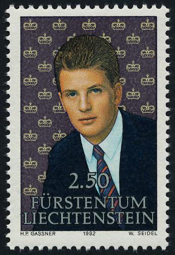 Poštovní známka Lichtenštejnsko 1992 Korunní princ Alois Mi# 1053 Kat 4€