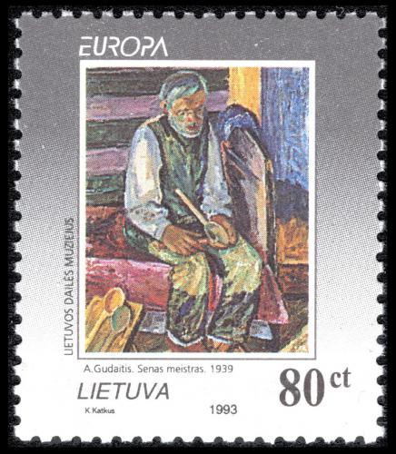 Poštovní známka Litva 1993 Evropa CEPT, moderní umìní Mi# 544