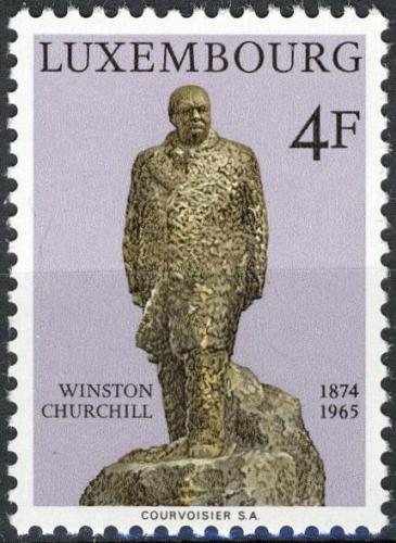 Potovn znmka Lucembursko 1974 Bronzov socha Winstona Churchilla Mi# 884