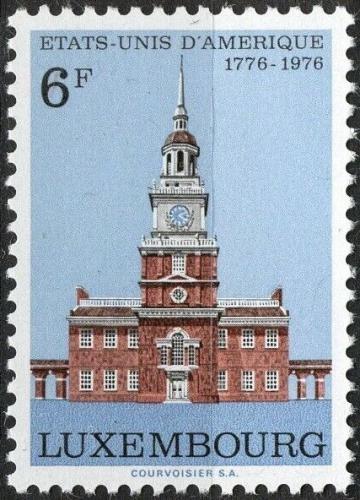 Potovn znmka Lucembursko 1976 Independence Hall, Philadelphia/USA Mi# 930 - zvtit obrzek