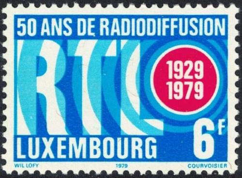 Potovn znmka Lucembursko 1979 Rdio RTL, 50. vro Mi# 997
