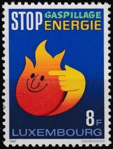 Potovn znmka Lucembursko 1981 eten energiemi Mi# 1040 - zvtit obrzek
