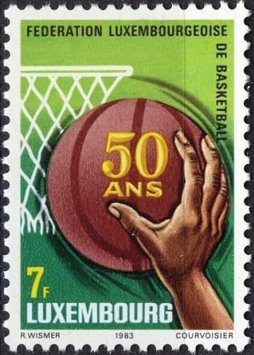 Potovn znmka Lucembursko 1983 Basketbalov svaz, 50. vro Mi# 1083