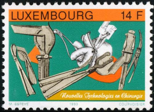 Poštovní známka Lucembursko 1993 Nové technologie v chirurgii Mi# 1323