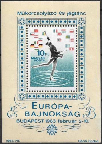Poštovní známka Maïarsko 1963 ME v krasobruslení Mi# Block 37