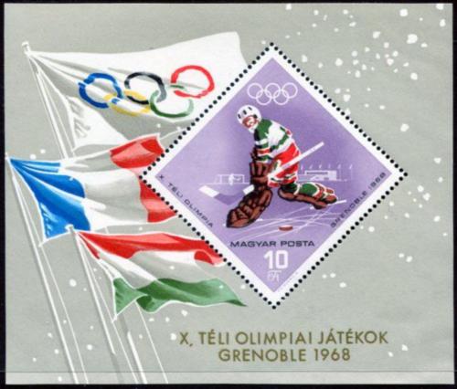 Poštovní známka Maïarsko 1967 ZOH Grenoble Mi# Block 62