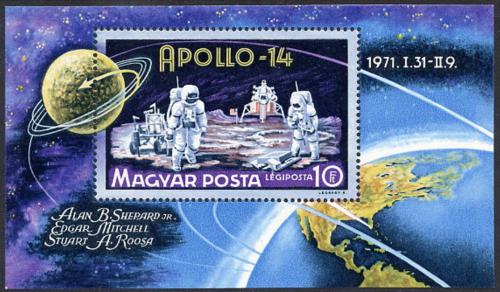 Poštovní známka Maïarsko 1971 Apollo 14 Mi# Block 80