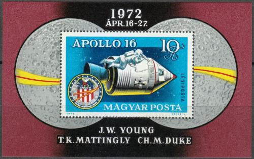 Poštovní známka Maïarsko 1972 Apollo 16 Mi# Block 93