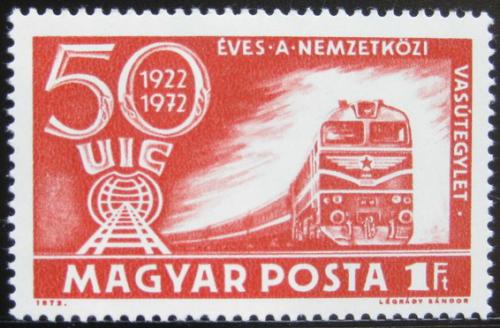 Poštovní známka Maïarsko 1972 Dieselová lokomotiva Mi# 2803