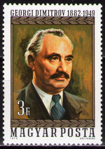 Poštovní známka Maïarsko 1972 Jiøí Dimitrov, politik Mi# 2770