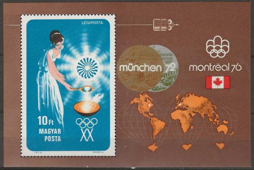 Poštovní známka Maïarsko 1973 Olympijské hry Mi# Block 96
