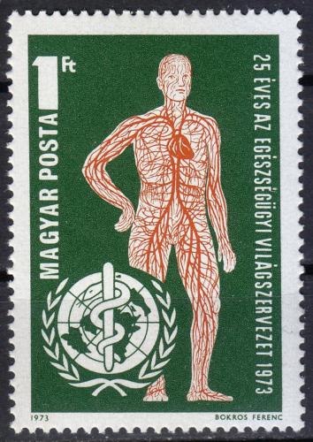 Poštovní známka Maïarsko 1973 Výroèí WHO Mi# 2863