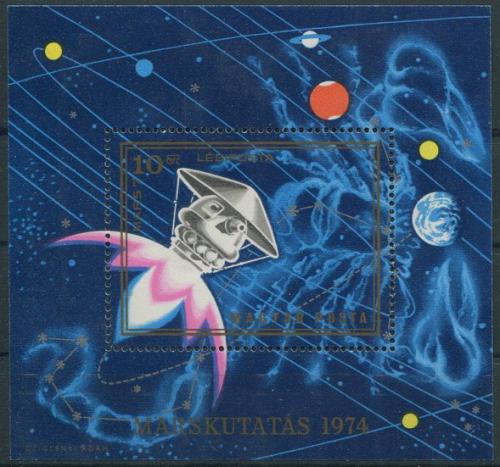 Poštovní známka Maïarsko 1974 Dobývání Marsu Mi# Block 104