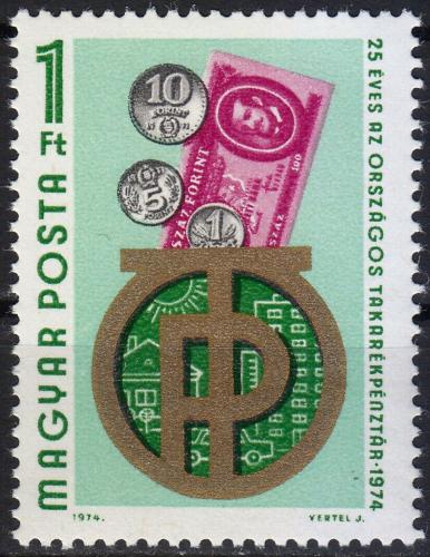 Poštovní známka Maïarsko 1974 Státní spoøitelna Mi# 2930