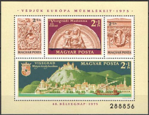 Poštovní známka Maïarsko 1975 Višegradský hrad Mi# Block 115