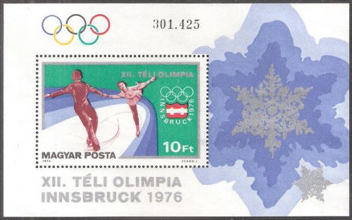 Poštovní známka Maïarsko 1975 ZOH Innsbruck Mi# Block 116