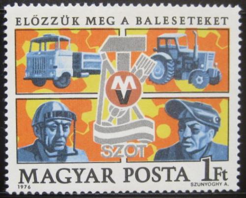 Poštovní známka Maïarsko 1976 Bezpeènost práce Mi# 3124